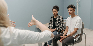 recovery journey concept, hope and healing from addiction, supportive clinical environment, warm professional healthcare